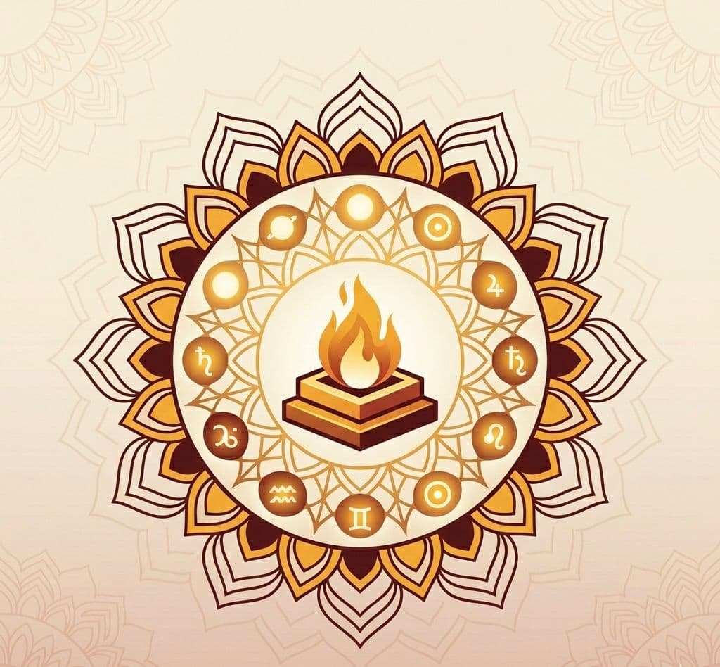 Navgrah Shanti Hom illustration